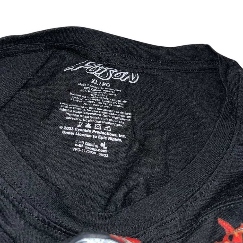 Poison retro band t-shirt 80s cutoff cropped xl - Picture 5 of 5